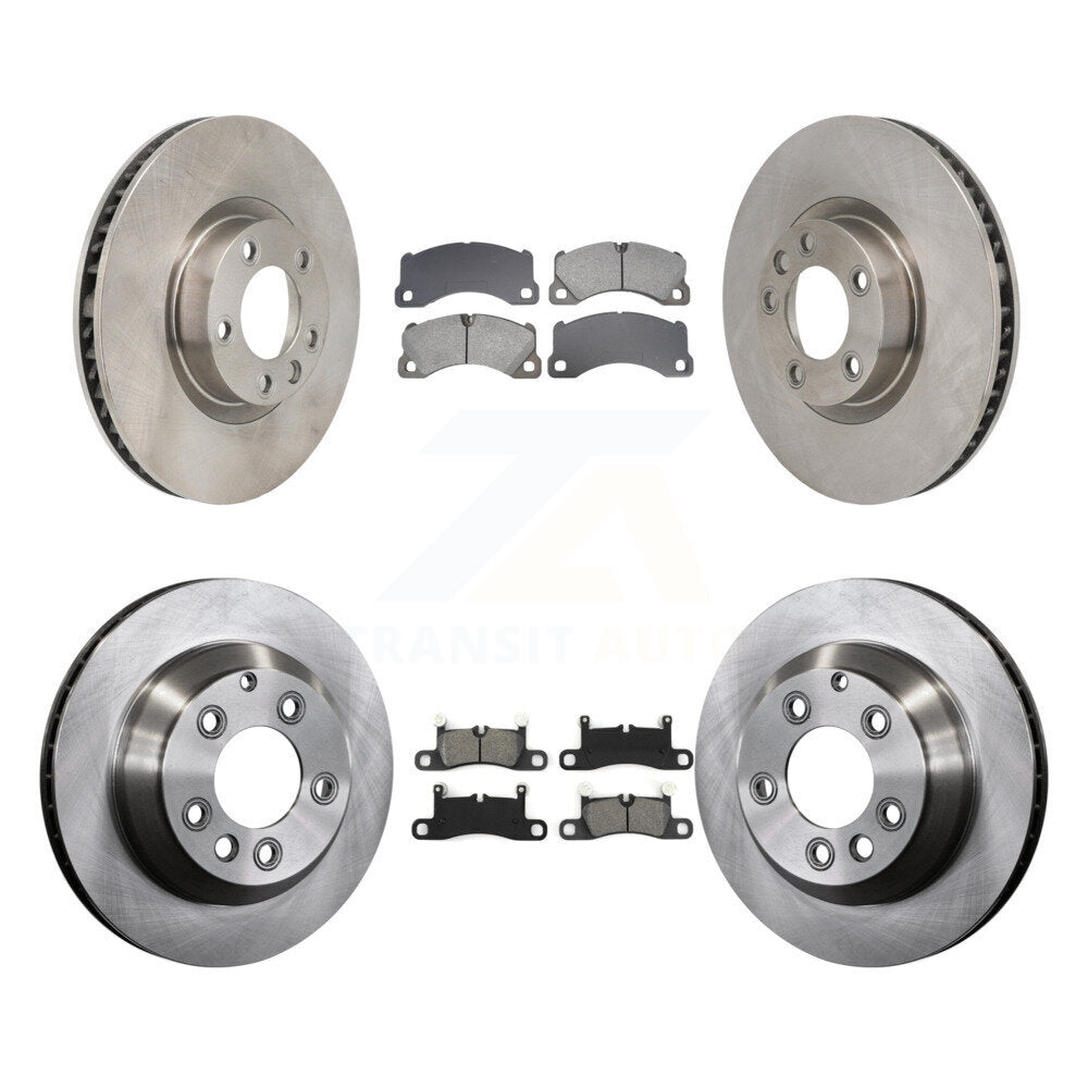 Front Rear Brake Rotor Semi-Metallic Pad Kit (6Pc) For Volkswagen Touareg Porsche Cayenne K8S-104239