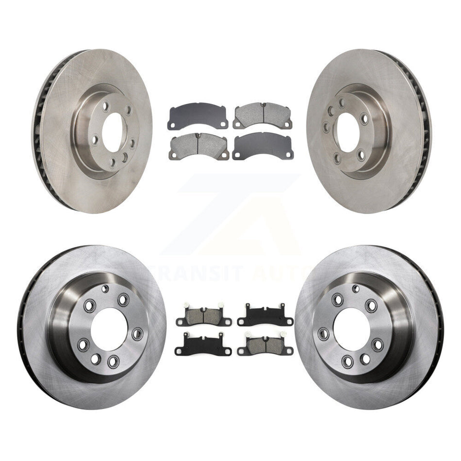 Front Rear Brake Rotor Semi-Metallic Pad Kit (6Pc) For Volkswagen Touareg Porsche Cayenne K8S-104239
