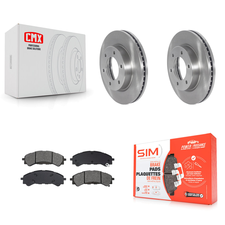 Front Disc Brake Rotors And Semi-Metallic Pads Kit For Ford Ranger Bronco K8S-104246