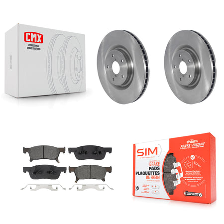 Front Disc Brake Rotors And Semi-Metallic Pads Kit For 2019-2024 Subaru Ascent K8S-104247
