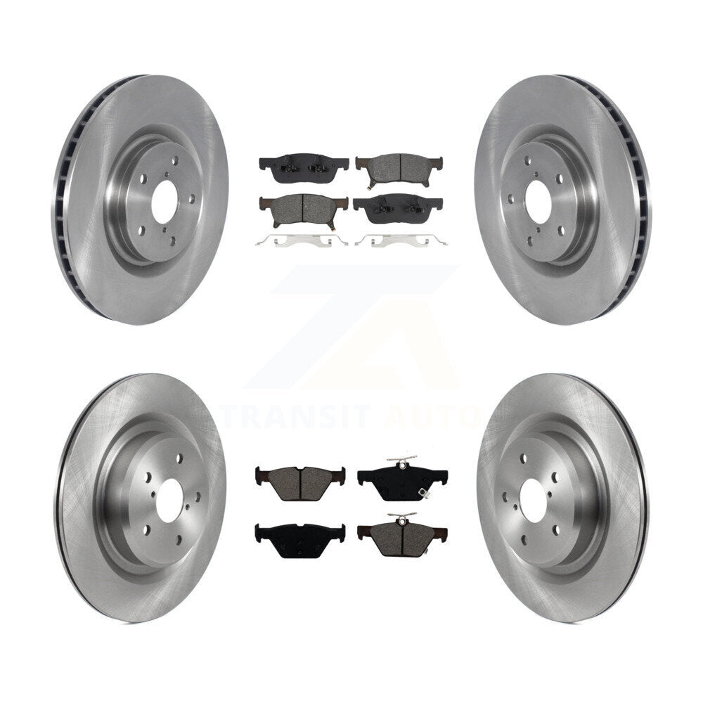 Front Rear Disc Brake Rotors And Semi-Metallic Pads Kit For 2019-2024 Subaru Ascent K8S-104253