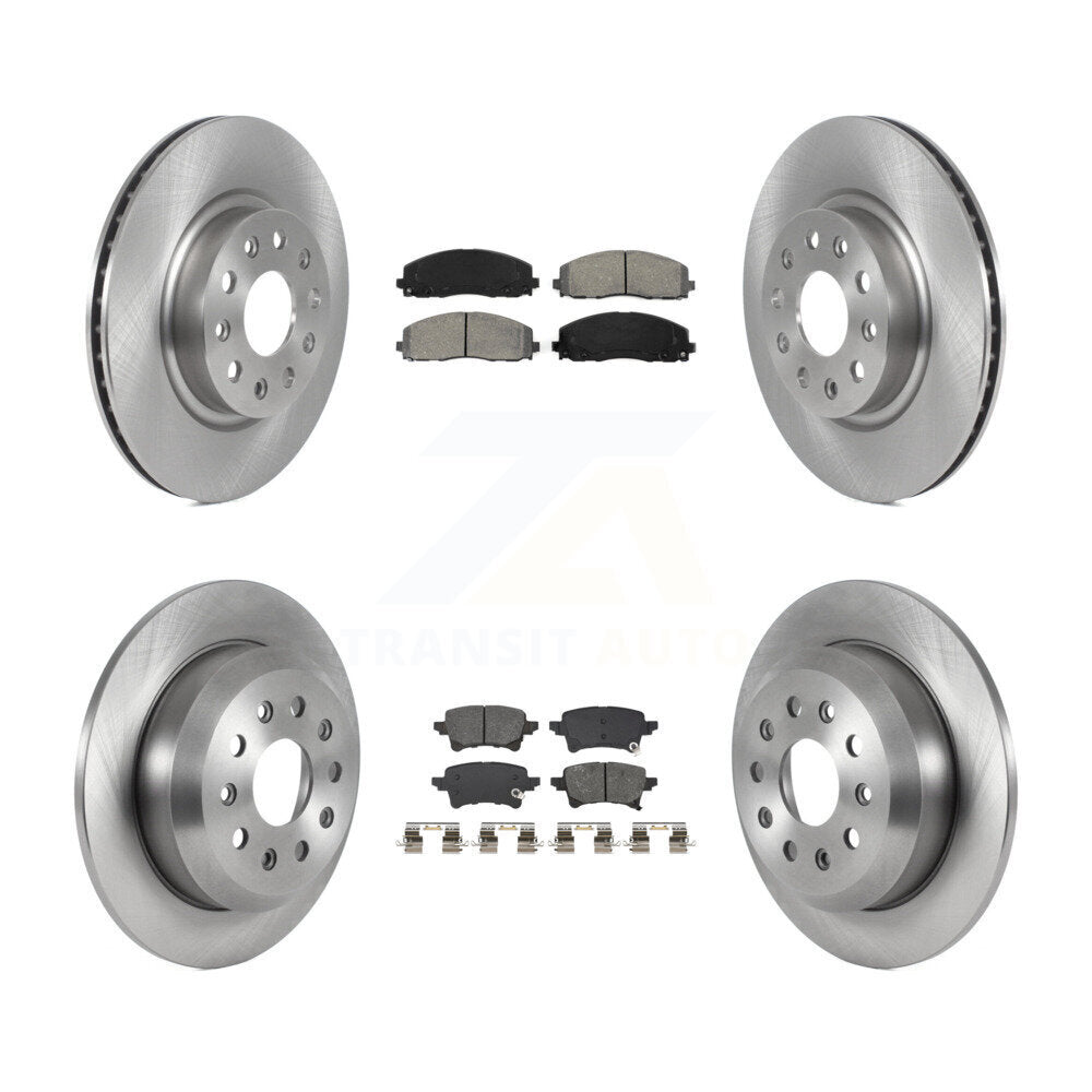 Front Rear Disc Brake Rotors And Semi-Metallic Pads Kit For Jeep Wrangler K8S-104256