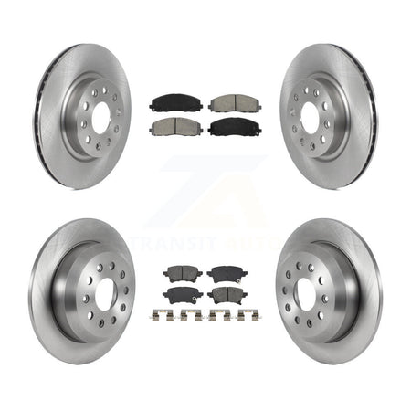 Front Rear Disc Brake Rotors And Semi-Metallic Pads Kit For Jeep Wrangler K8S-104256