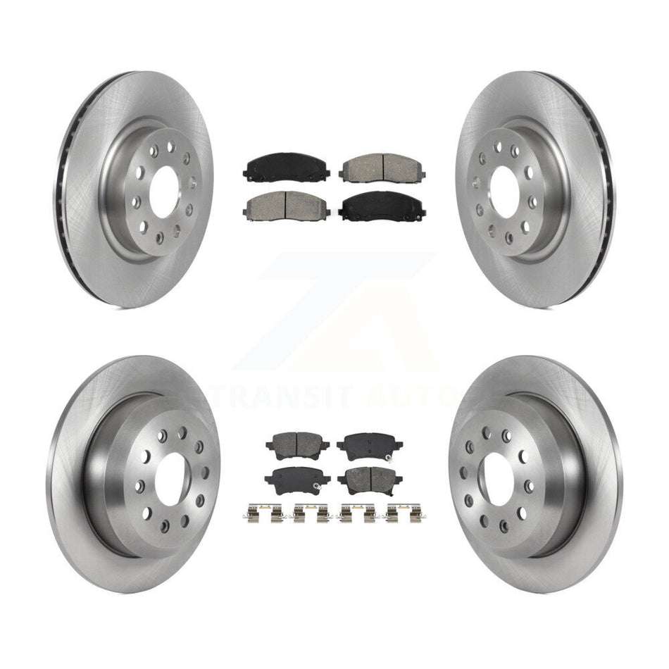 Front Rear Disc Brake Rotors And Semi-Metallic Pads Kit For Jeep Wrangler K8S-104256