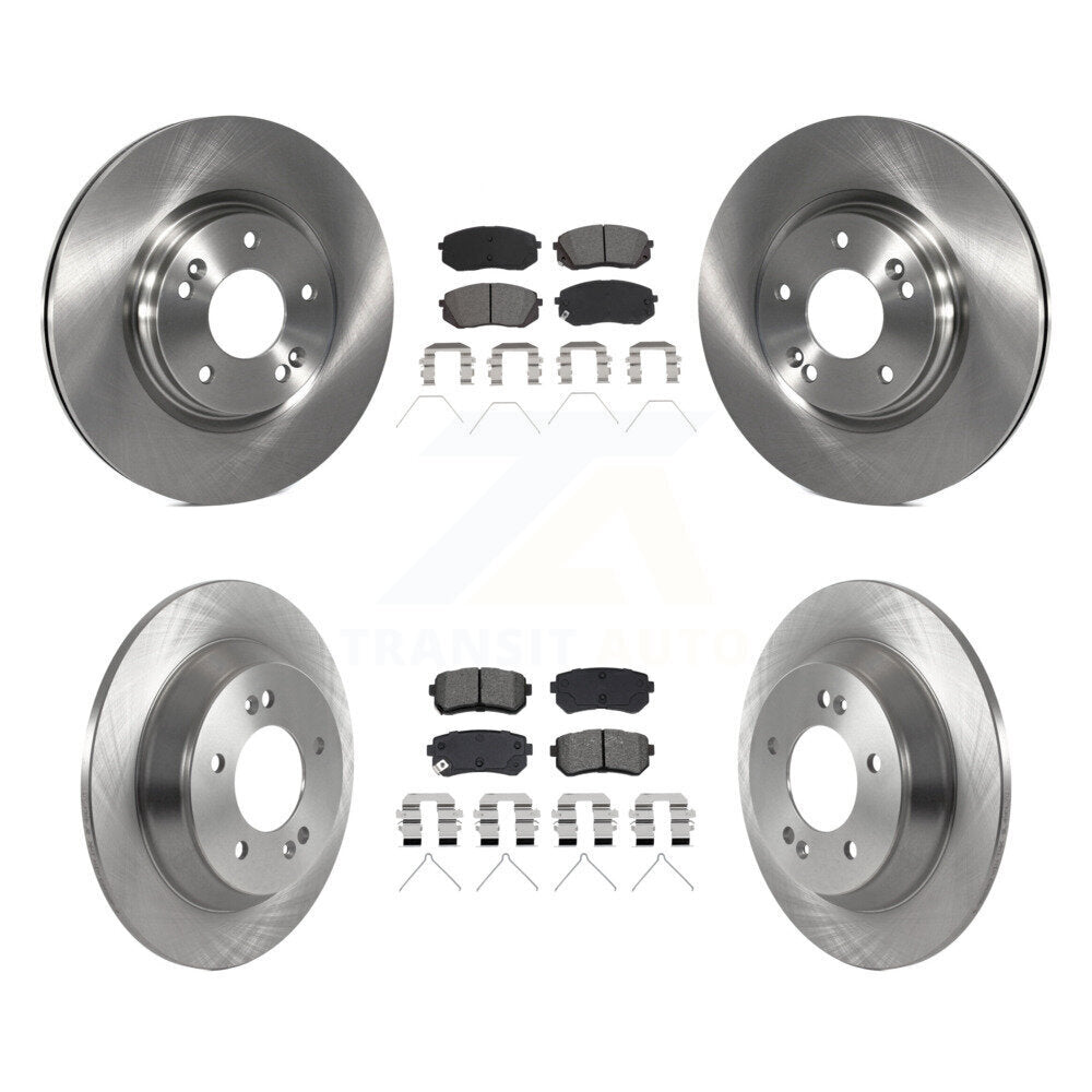 Front Rear Brake Rotor & Semi-Metallic Pad Kit For Hyundai Kona Ultimate Limited with FWD K8S-104259