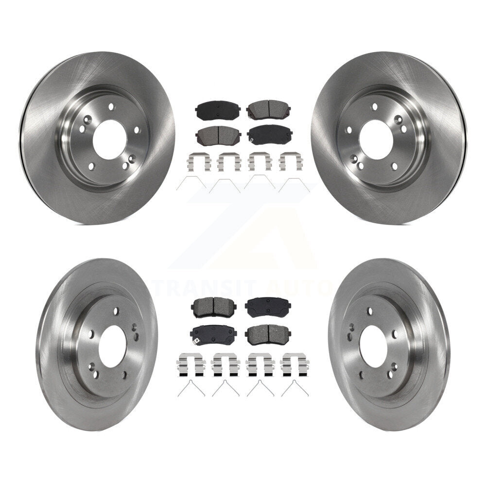 Front Rear Disc Brake Rotors And Semi-Metallic Pads Kit For Hyundai Kona Kia Seltos K8S-104260