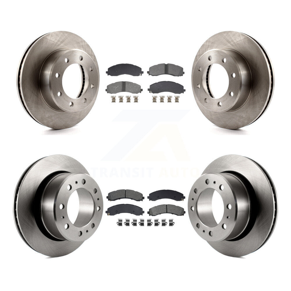 Front Rear Brake Rotor Semi-Metallic Pad Kit For 2020-2021 Ram 3500 With Dual Wheels K8S-104263
