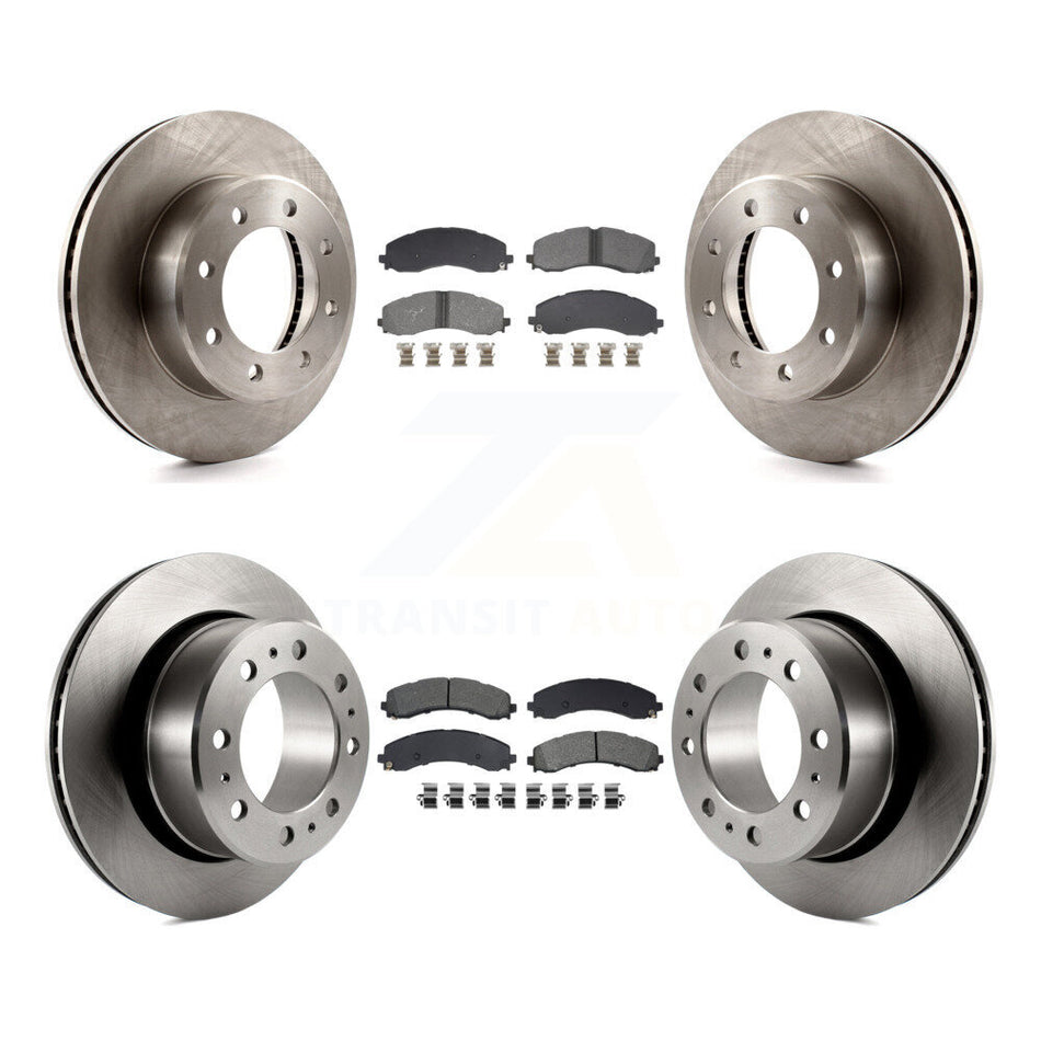 Front Rear Brake Rotor Semi-Metallic Pad Kit For 2020-2021 Ram 3500 With Dual Wheels K8S-104263