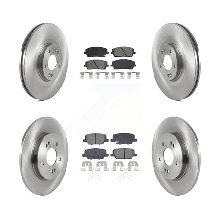 Front Rear Disc Brake Rotors And Semi-Metallic Pad Kit For Hyundai Palisade Kia Telluride K8S-104264