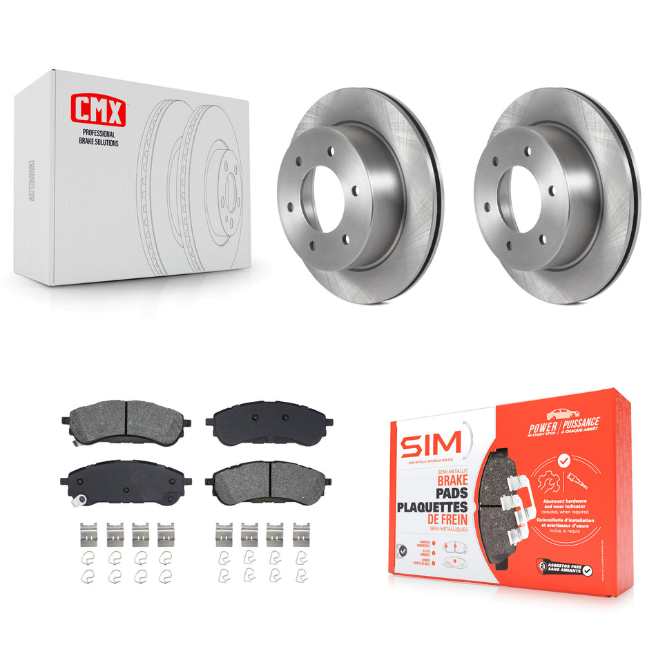 Rear Disc Brake Rotors And Semi-Metallic Pads Kit For 2019-2023 Ford Ranger K8S-104267