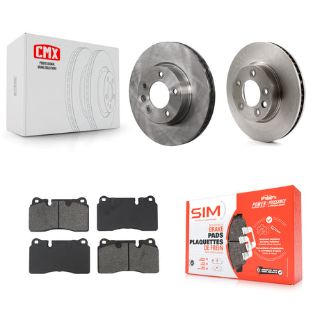 Front Disc Brake Rotors And Semi-Metallic Pads Kit For Volkswagen Touareg K8S-104274