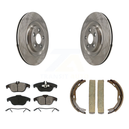 Rear Disc Rotors Semi-Metallic Pads And Parking Brake Shoes Kit For Mercedes-Benz E400 K8S-104312