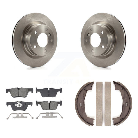 Rear Disc Rotors Semi-Metallic Pads Parking Shoes Kit For BMW 230i xDrive 228i 328i 320i K8S-104326