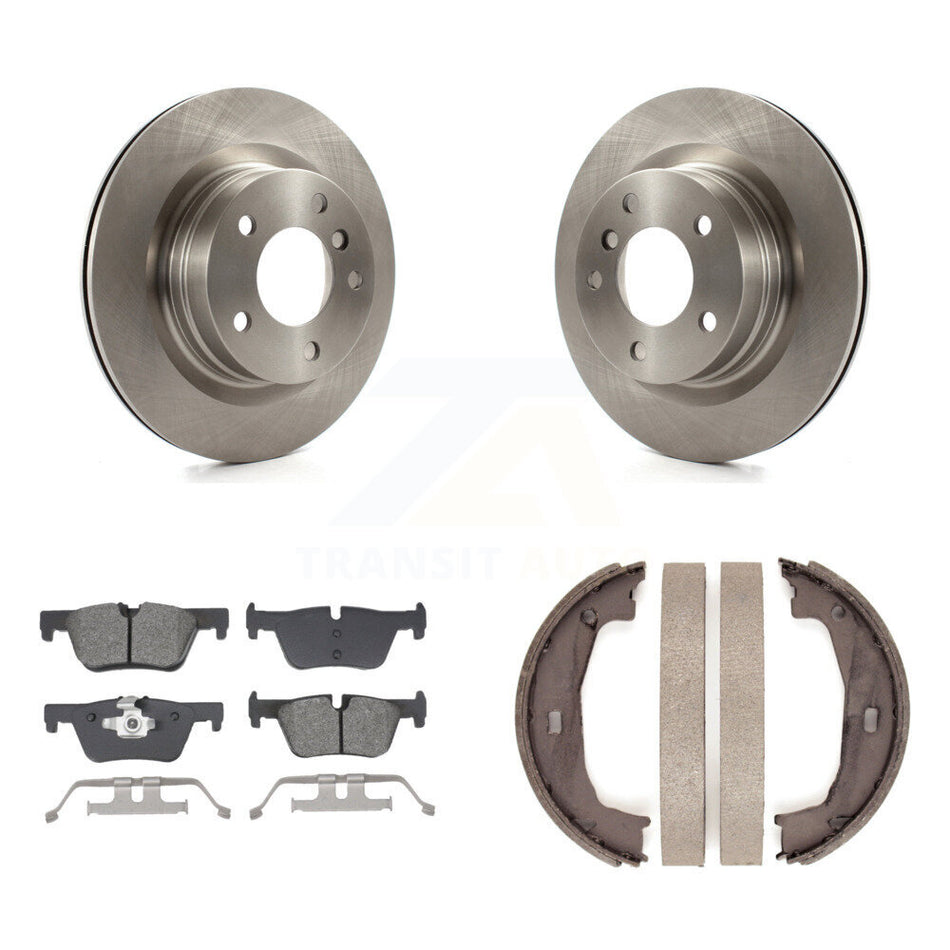 Rear Disc Rotors Semi-Metallic Pads Parking Shoes Kit For BMW 230i xDrive 228i 328i 320i K8S-104326