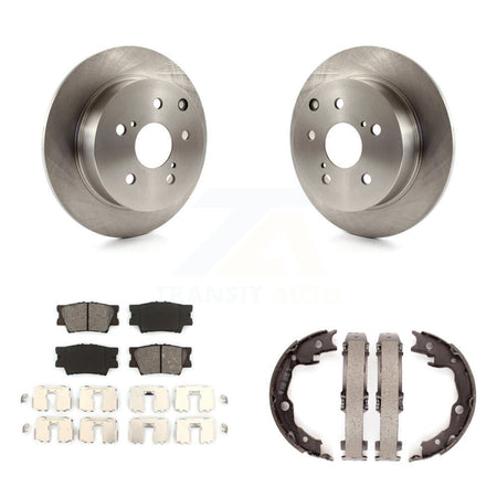Rear Disc Rotors Semi-Metallic Pads And Parking Shoes Kit For Toyota Matrix Pontiac Vibe K8S-104367