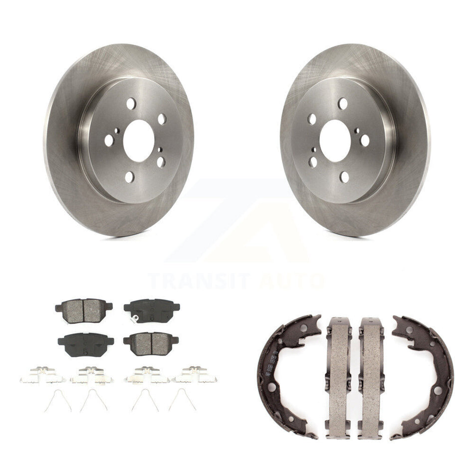 Rear Disc Rotors Semi-Metallic Pads And Parking Shoes Kit For Toyota Matrix Pontiac Vibe K8S-104369
