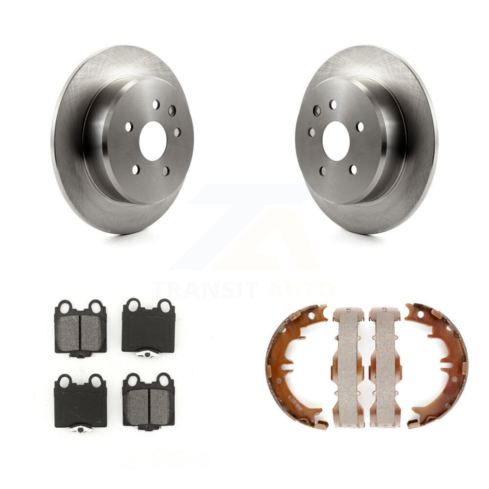 Rear Disc Rotors Semi-Metallic Pads & Parking Shoes Kit For Lexus SC430 IS300 GS300 GS400 K8S-104385