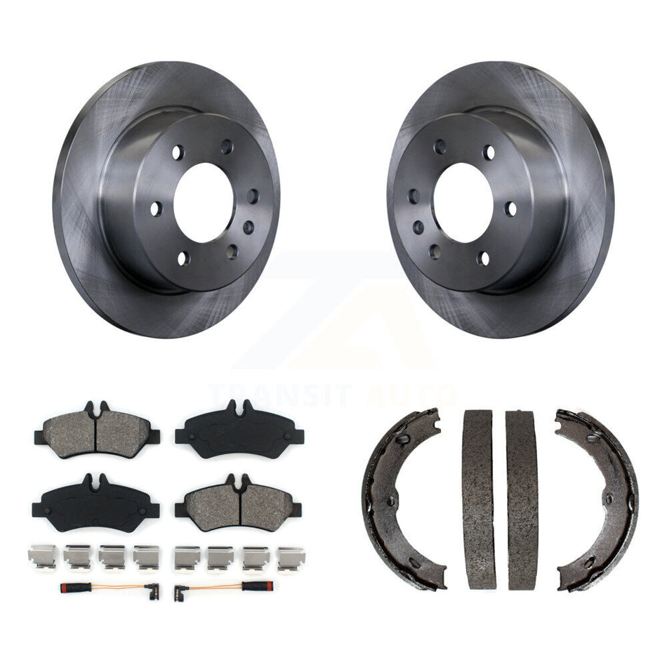 Rear Disc Rotors Semi-Metallic Pads And Parking Shoes Kit For Sprinter 2500 Mercedes-Benz K8S-104391