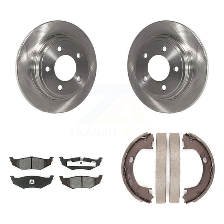 Rear Disc Rotors Semi-Metallic Pads & Parking Shoes Kit For Chrysler Intrepid Dodge 300M K8S-104480