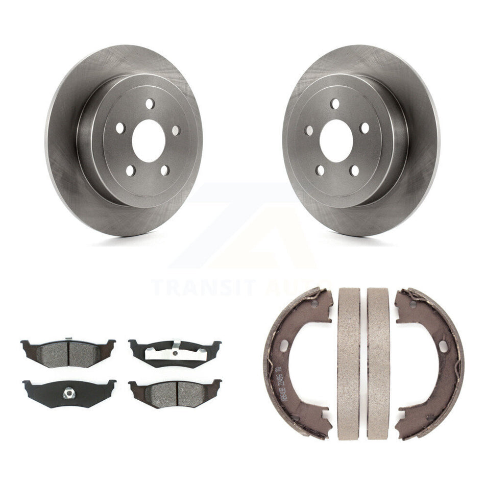 Rear Disc Rotors Semi-Metallic Pads And Parking Shoes Kit For Chrysler Sebring PT Cruiser K8S-104481