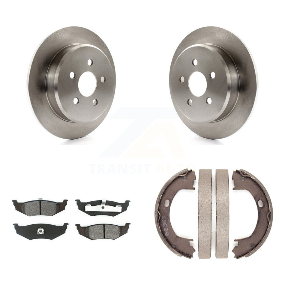 Rear Disc Rotors Semi-Metallic Pads And Parking Shoes Kit For Chrysler PT Cruiser Sebring K8S-104482