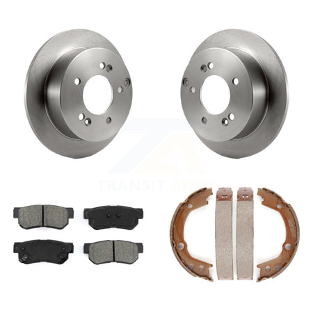 Rear Disc Rotors Semi-Metallic Pads And Parking Shoes Kit For Hyundai Tucson Kia Sportage K8S-104486