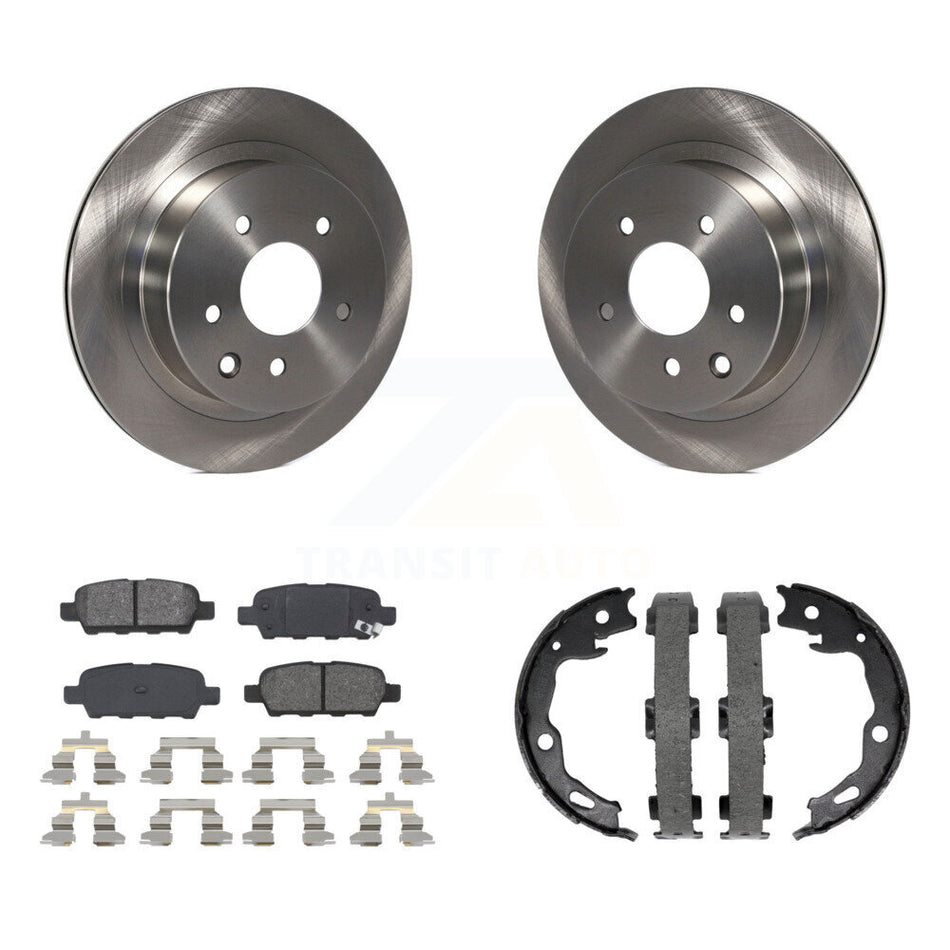 Rear Disc Rotors Semi-Metallic Pads And Parking Shoes Kit For Nissan Rogue Sport Qashqai K8S-104517
