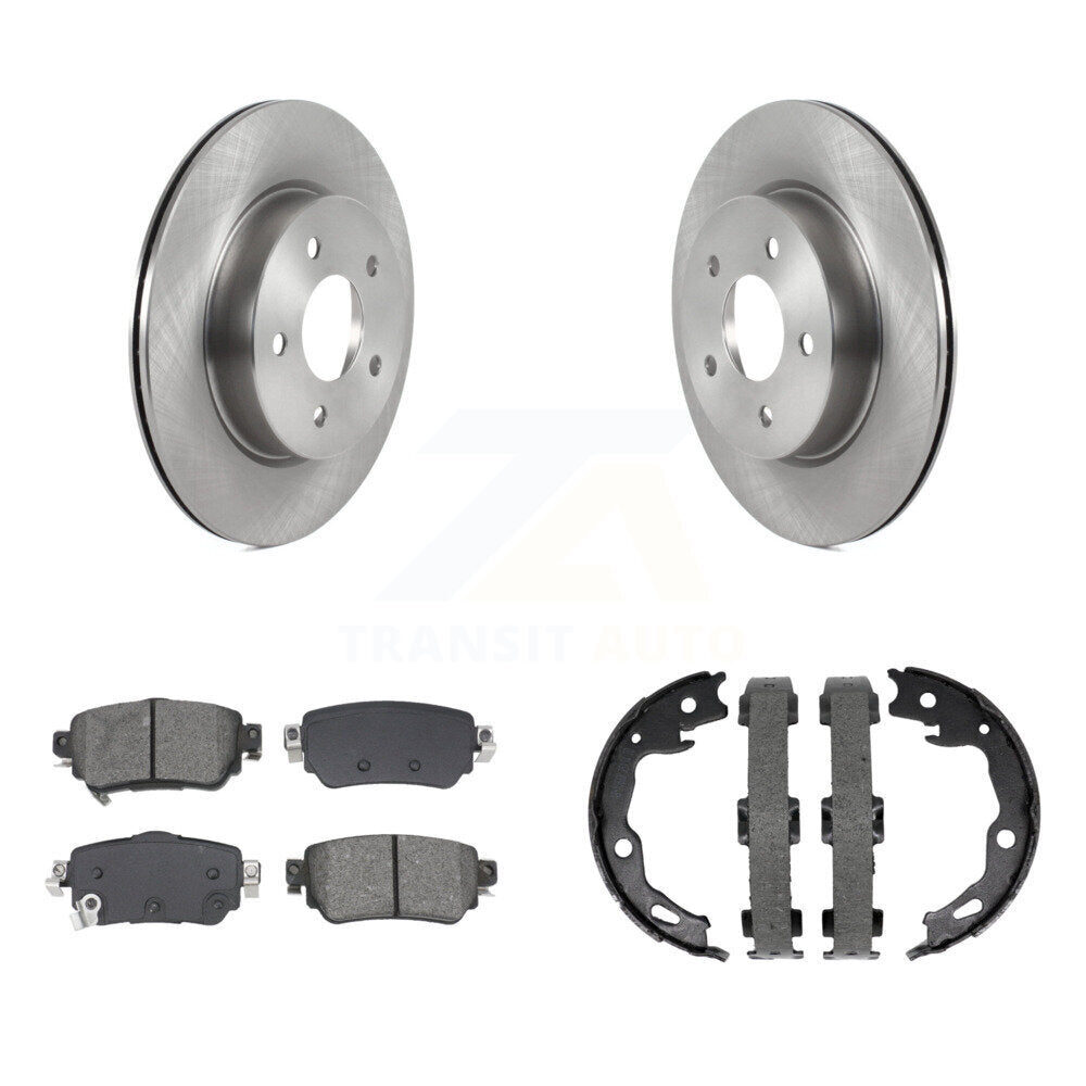 Rear Disc Rotors Semi-Metallic Pads And Parking Shoes Kit For Nissan Rogue Sport Qashqai K8S-104518