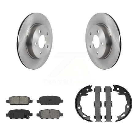 Rear Disc Rotors Semi-Metallic Pads And Parking Shoes Kit For Nissan Qashqai Rogue Sport K8S-104519