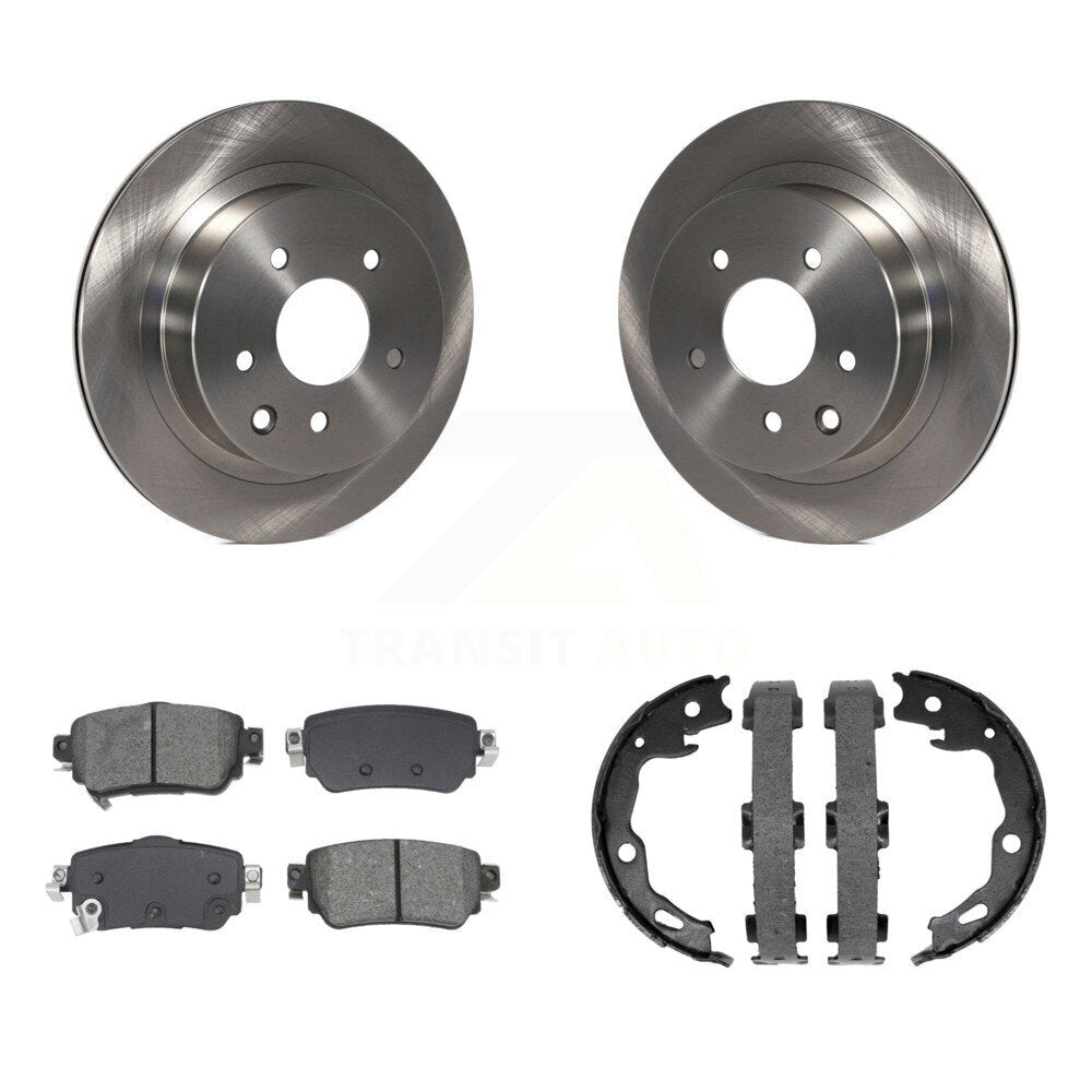 Rear Disc Rotors Semi-Metallic Pads Parking Brake Shoes Kit For 2019 Nissan Rogue Sport S K8S-104520