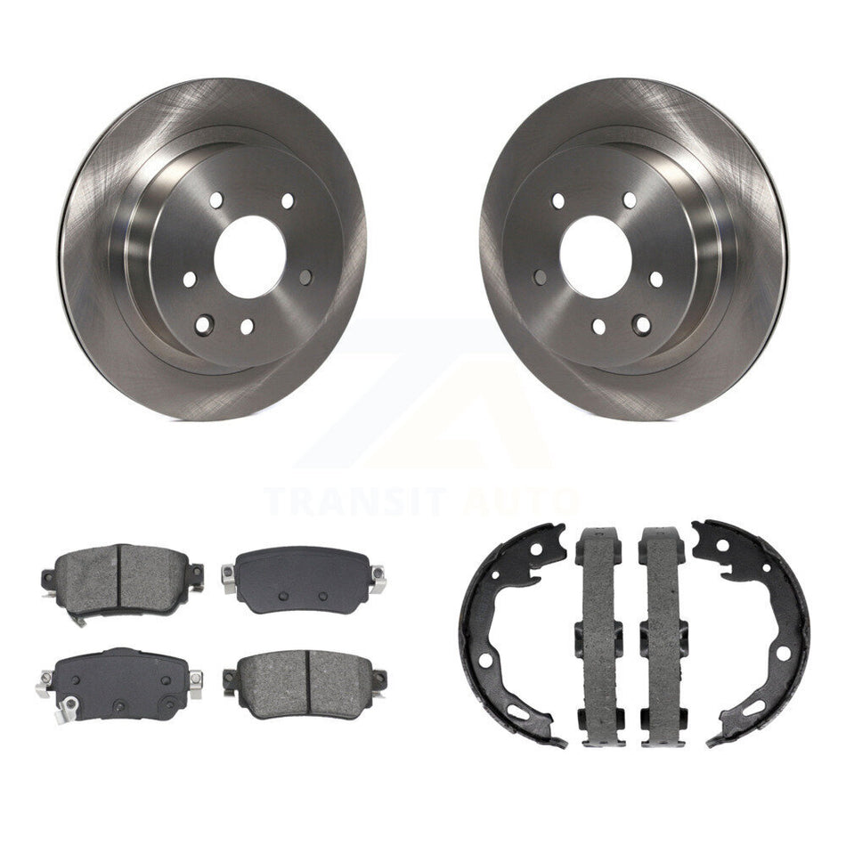 Rear Disc Rotors Semi-Metallic Pads Parking Brake Shoes Kit For 2019 Nissan Rogue Sport S K8S-104520