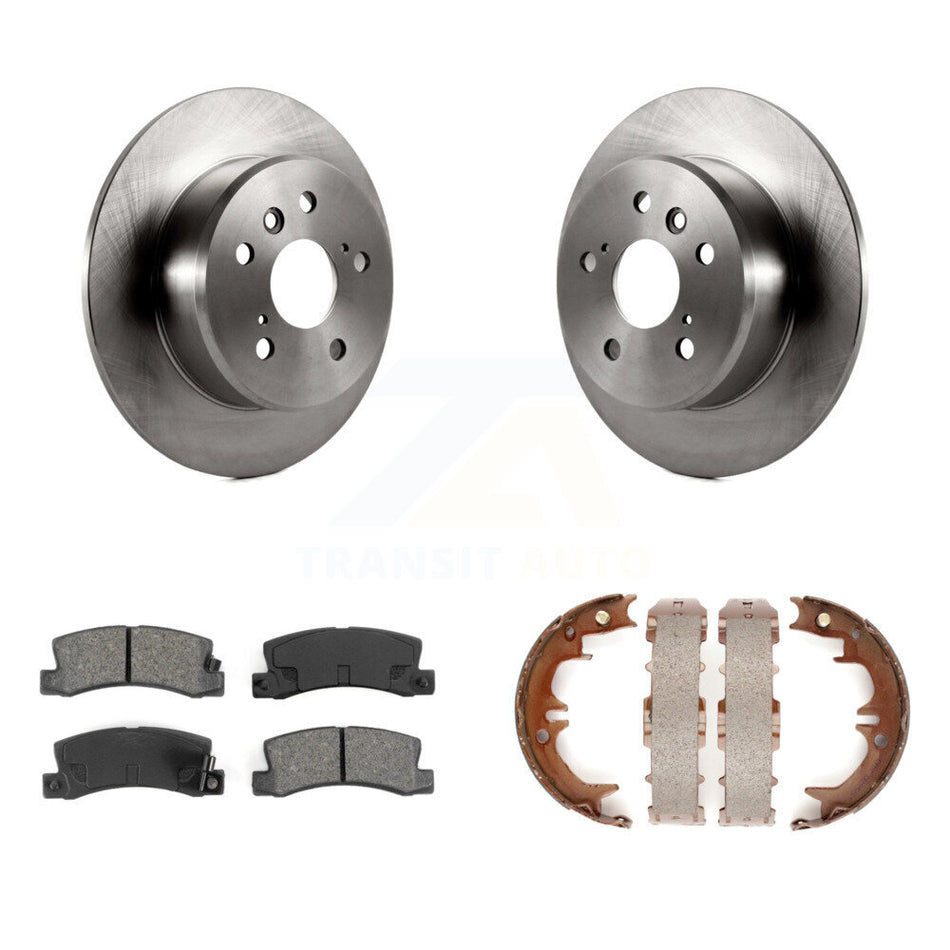 Rear Disc Rotors Semi-Metallic Pads Parking Shoes Kit For Lexus Toyota Camry RX300 ES300 K8S-104623