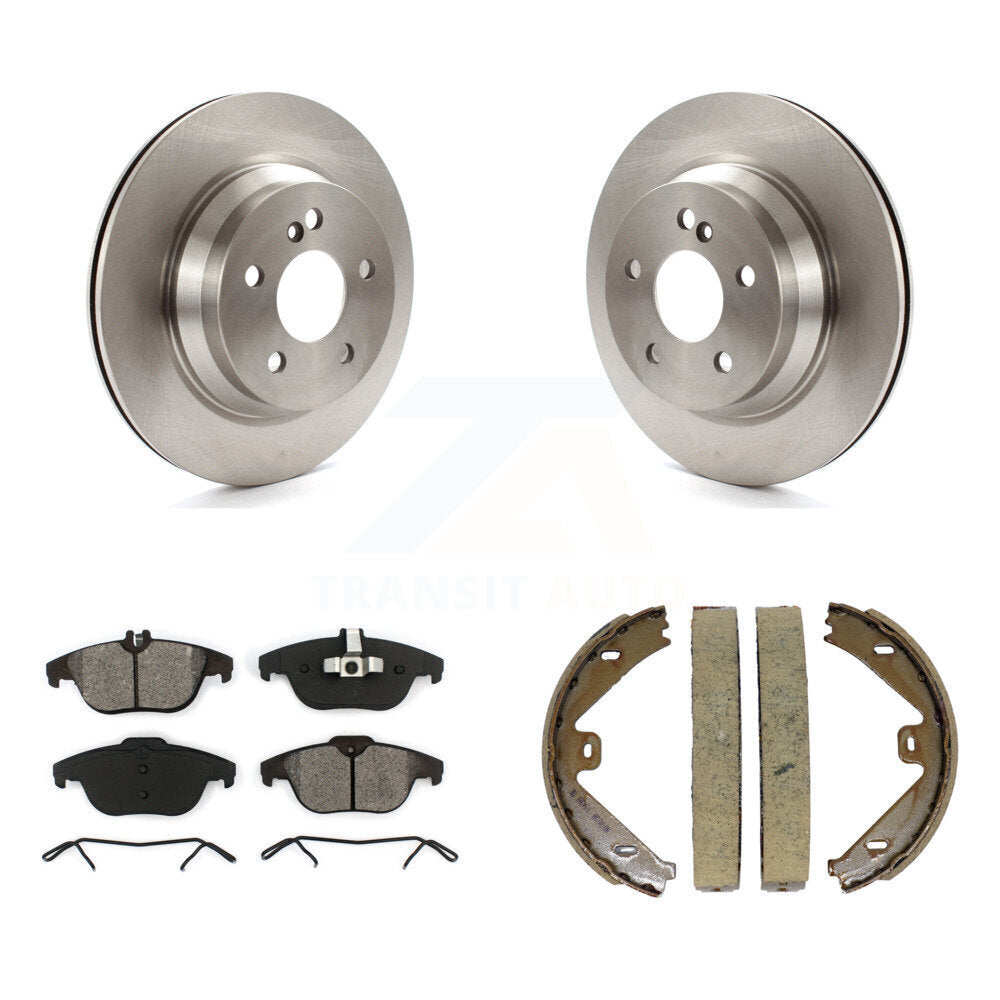 Rear Disc Rotors Semi-Metallic Pads And Parking Shoes Kit For Mercedes-Benz GLK350 GLK250 K8S-104636