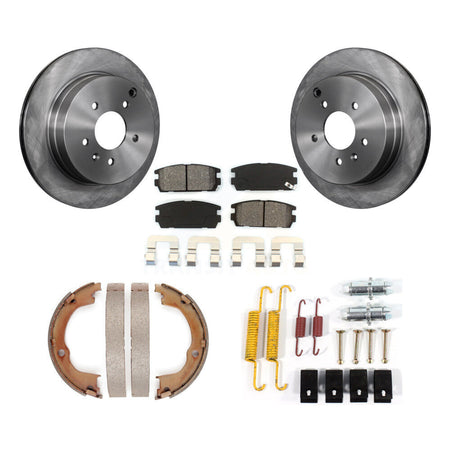 Rear Disc Rotors Semi-Metallic Pads Parking Shoes Hardware Kit For Chevrolet Equinox Vue K8S-104783