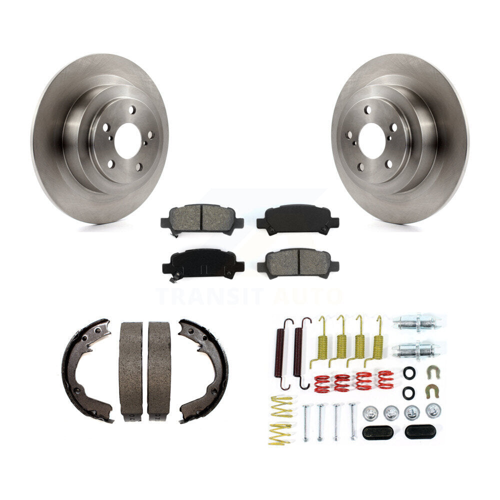 Rear Disc Rotors Semi-Metallic Pads Parking Shoes And Hardware Kit For 2000 Subaru Legacy K8S-104860