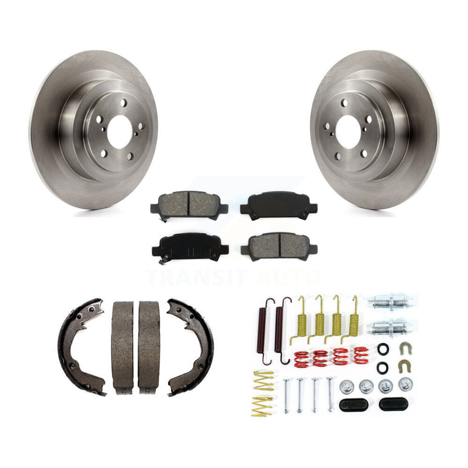 Rear Disc Rotors Semi-Metallic Pads Parking Shoes And Hardware Kit For 2000 Subaru Legacy K8S-104860