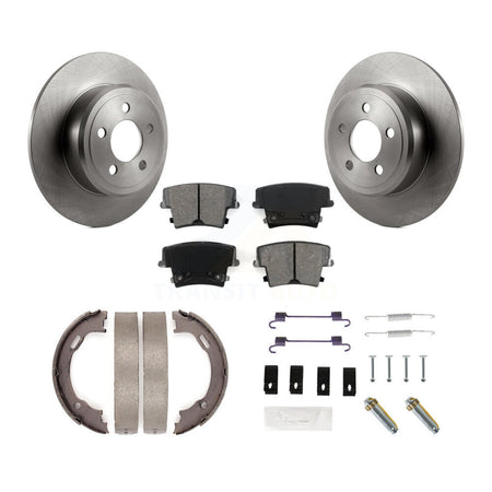 Rear Disc Rotors Semi-Metallic Pads Parking Shoes And Hardware Kit For Dodge Chrysler 300 K8S-104920
