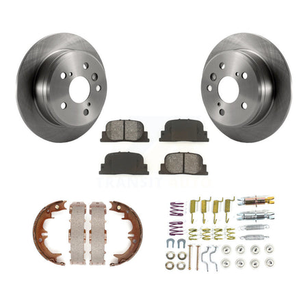 Rear Disc Rotors Semi-Metallic Pads Parking Shoes And Hardware Kit For Toyota Camry Lexus K8S-104958
