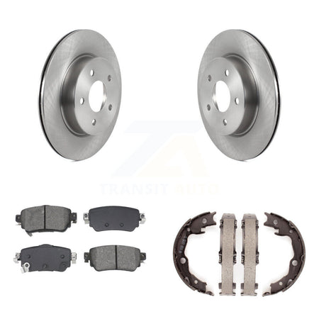 Rear Disc Rotors Semi-Metallic Pads And Parking Brake Shoes Kit For Nissan LEAF K8S-104980