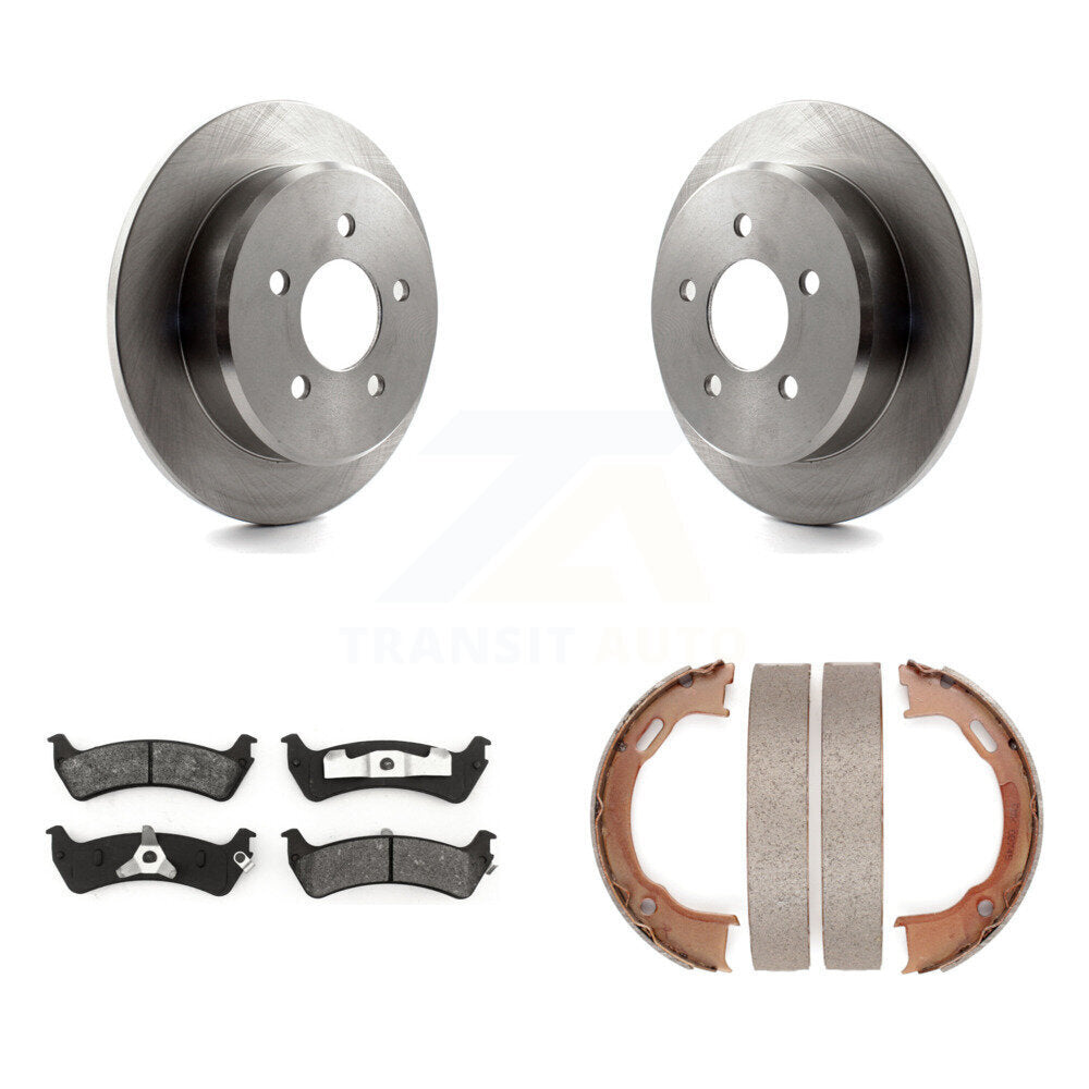 Rear Disc Rotors Semi-Metallic Pads And Parking Shoes Kit For Ford Ranger Explorer Sport K8S-104983