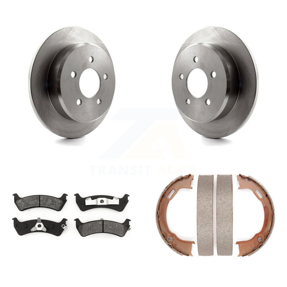 Rear Disc Rotors Semi-Metallic Pads And Parking Shoes Kit For Ford Ranger Explorer Sport K8S-104983