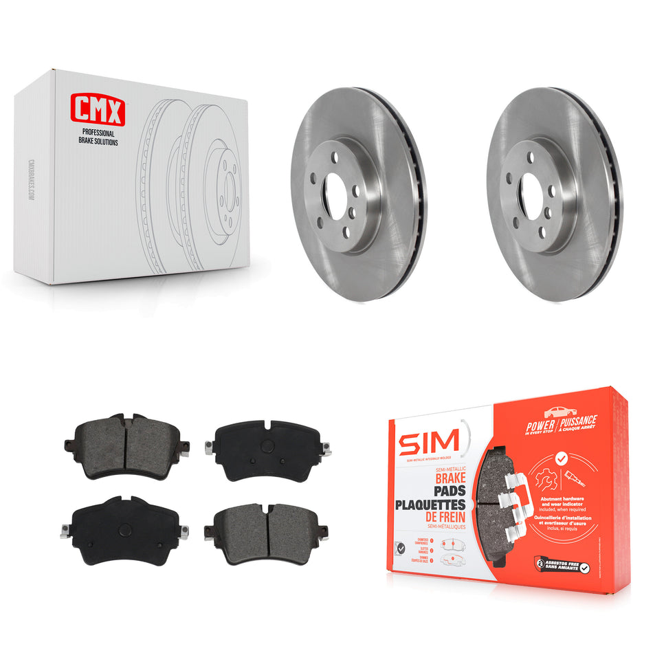 Front Disc Brake Rotors And Semi-Metallic Pads Kit For 2022 Mini Cooper S K8S-104987