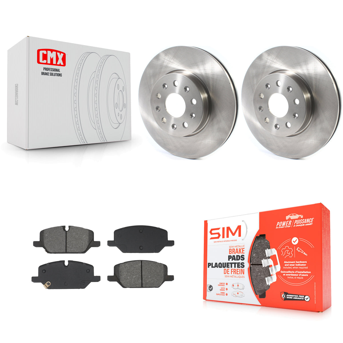 Front Disc Brake Rotors And Semi-Metallic Pads Kit For Chevrolet Camaro LT K8S-104992