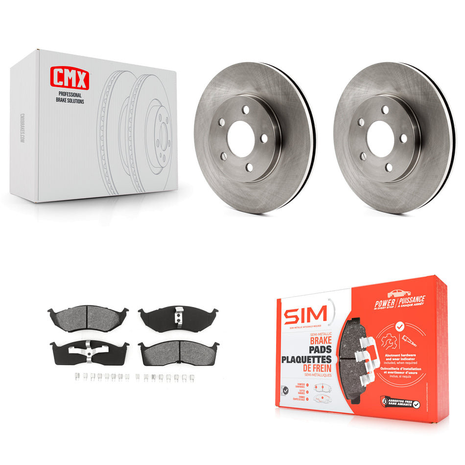 Front Disc Brake Rotors And Semi-Metallic Pad Kit For Neon Dodge Chrysler Plymouth SX 2.0 K8S-104999