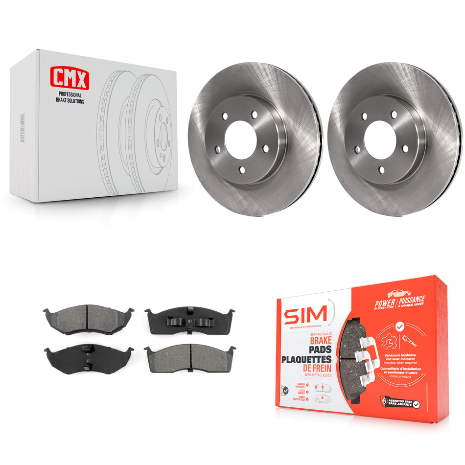 Front Brake Rotor And Semi-Metallic Pad Kit For Chrysler Intrepid Dodge 300M Concorde LHS K8S-105001