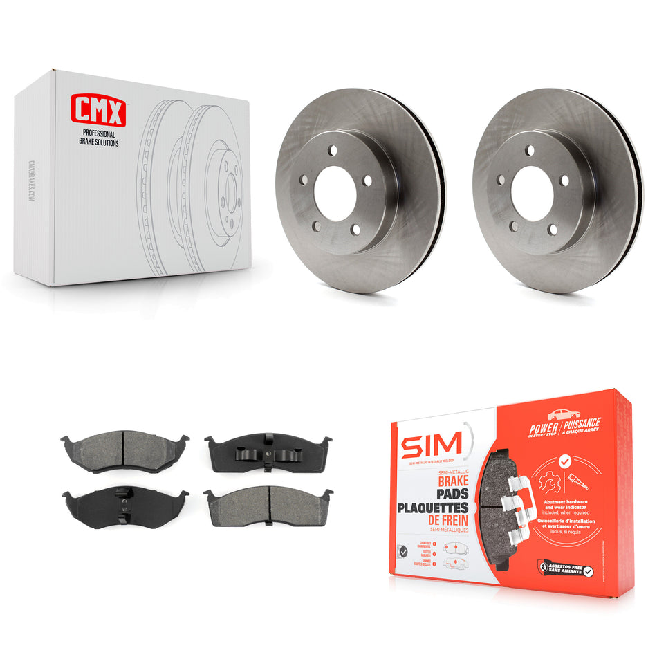 Front Brake Rotors & Semi-Metallic Pad Kit For Intrepid Dodge Chrysler Concorde LHS Eagle K8S-105002
