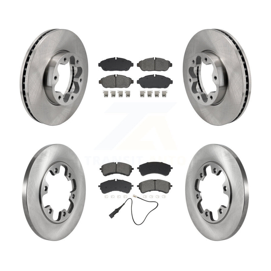 Front Rear Brake Rotor Semi-Metallic Pad Kit For Ford Transit-250 Transit-150 Transit-350 K8S-105004