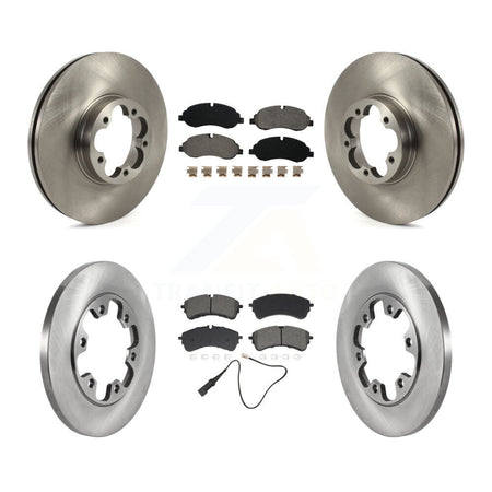 Front Rear Disc Brake Rotors And Semi-Metallic Pads Kit For 2023 Ford Transit-350 HD RWD K8S-105007
