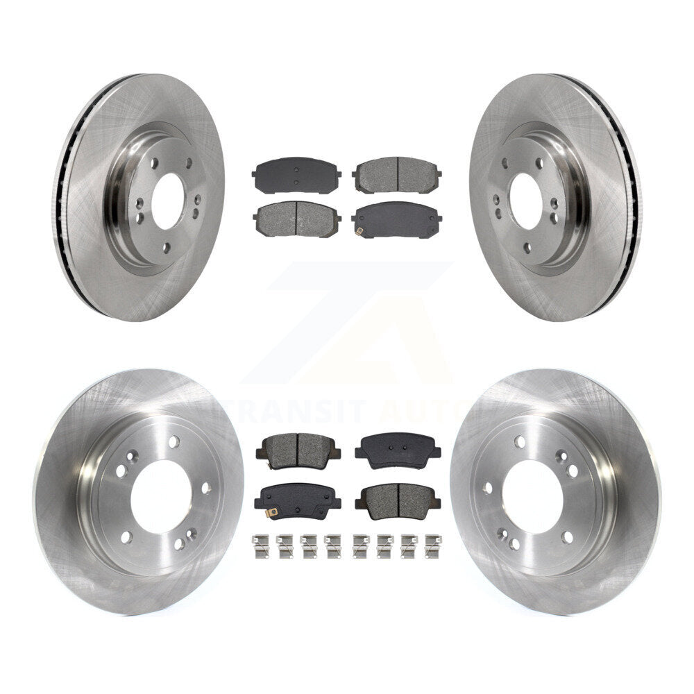 Front Rear Disc Brake Rotors And Semi-Metallic Pads Kit For Hyundai Elantra K8S-105010