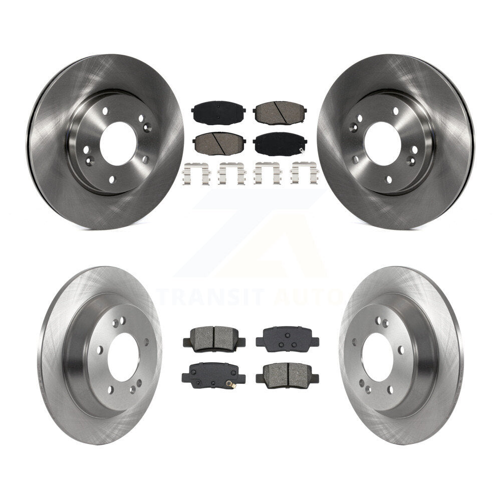 Front Rear Brake Rotor & Semi-Metallic Pad Kit For Kia Seltos With Electric Parking K8S-105016